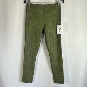 Zyia Active Olive Maze Light n Tight Hi-Rise 7/8 Leggings NWT